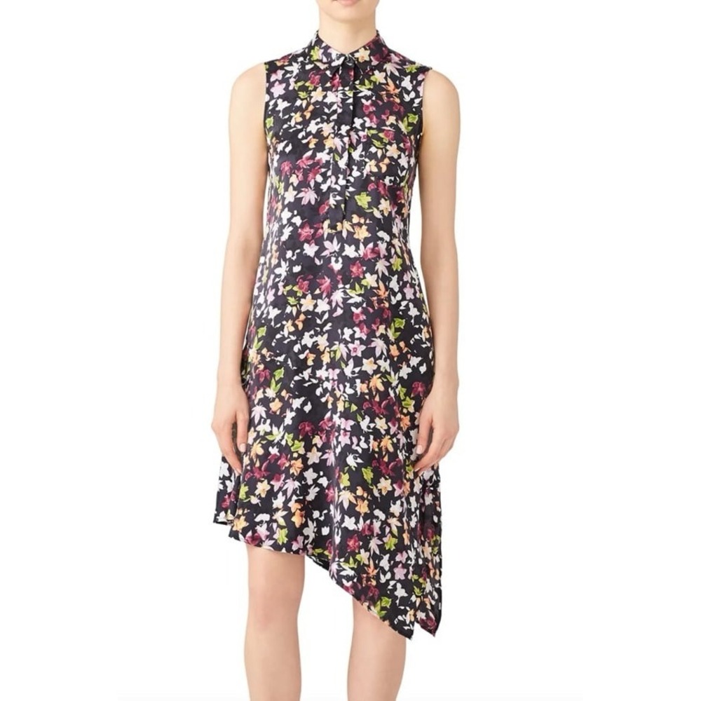 Floral Tira  Equipment silk shirt dress size medium